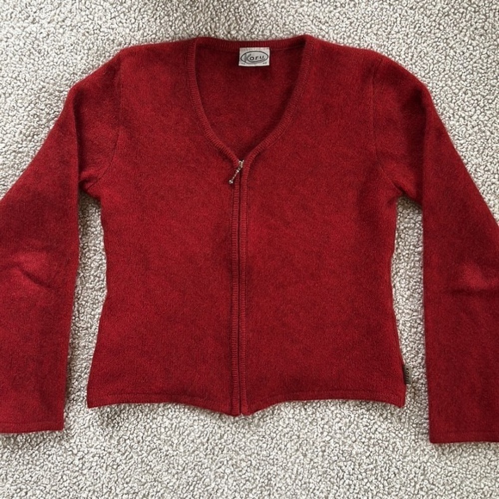 KORU Merino Possum Blend Knit Cardigan Sweater XS